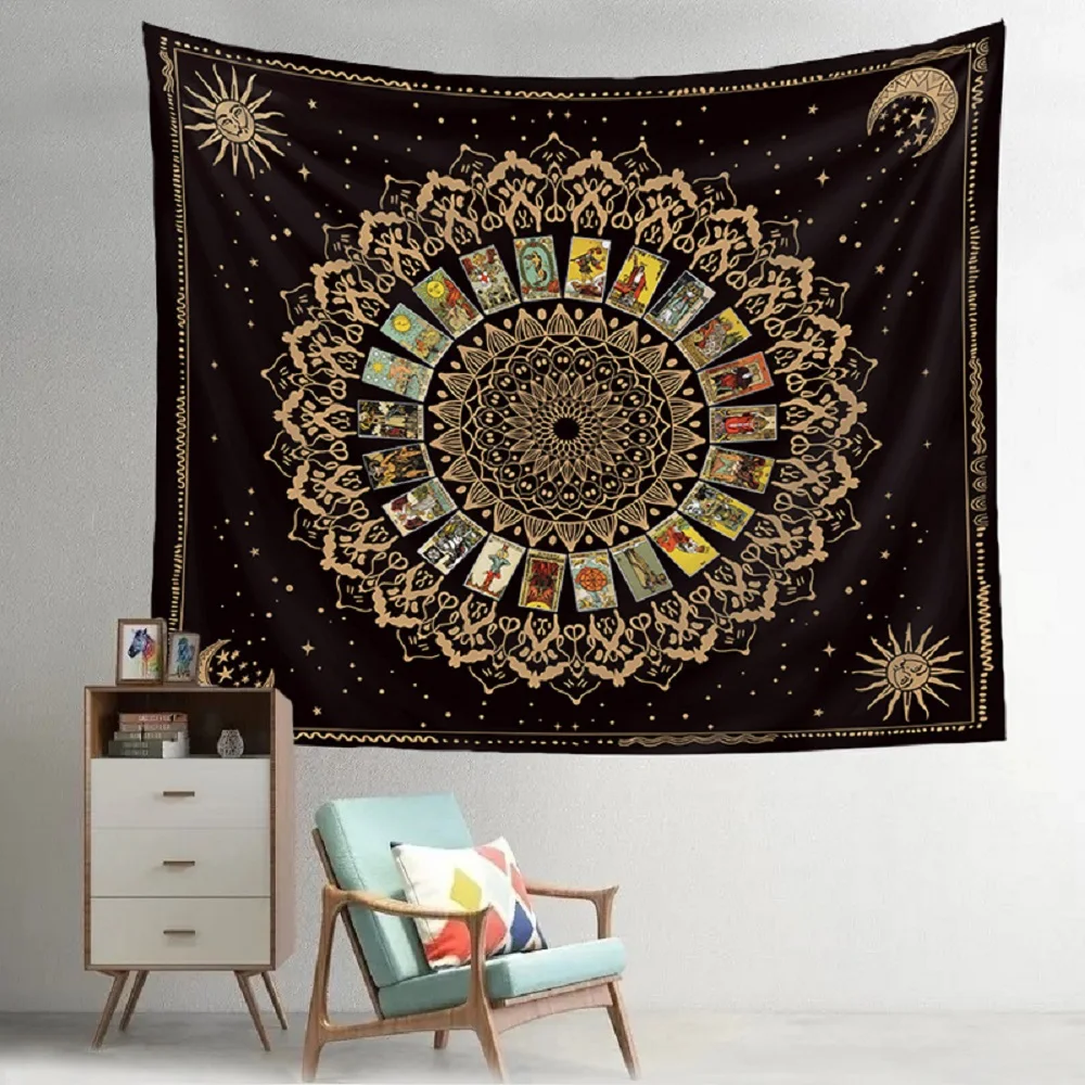 Boho Decor Tarot Black Astrology For Bed Room Home Tapestry Wall Hanging Decoration Esotericism Cloth Myth Acsesories Moon Sun
Boho Decor Tarot Black Astrology For Bed Room Home Tapestry Wall Hanging Decoration Esotericism Cloth Myth Acsesories Moon Sun