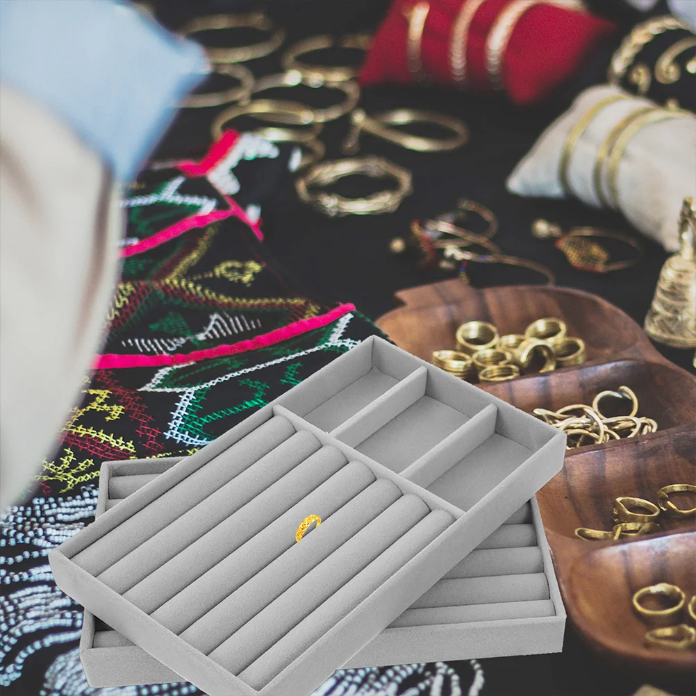 3 Pcs Jewelry Tray Jewlery Display Necklace Holder Box Rack Ring Storage Organizer Trays Sponge for Selling Jewellery
3 Pcs Jewelry Tray Jewlery Display Necklace Holder Box Rack Ring Storage Organizer Trays Sponge for Selling Jewellery