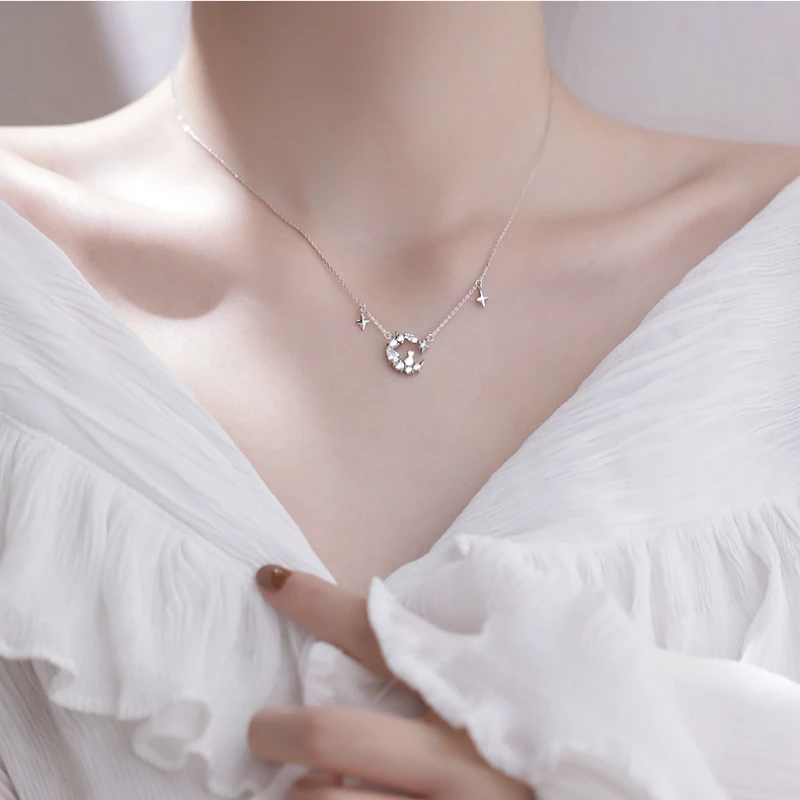 Charm Elegant Style Moon Cat Zirconia Pendant Necklace Star Moon Tassel Necklace For Women Fashion Jewelry
Charm Elegant Style Moon Cat Zirconia Pendant Necklace Star Moon Tassel Necklace For Women Fashion Jewelry
