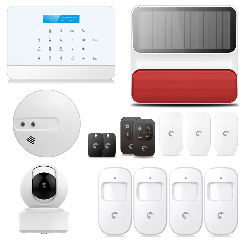 Tuya WIFI alarm security system 433Mhz Alarm accessories with Smart life APP with Smoke/Fire Detector
Tuya WIFI alarm security system 433Mhz Alarm accessories with Smart life APP with Smoke/Fire Detector