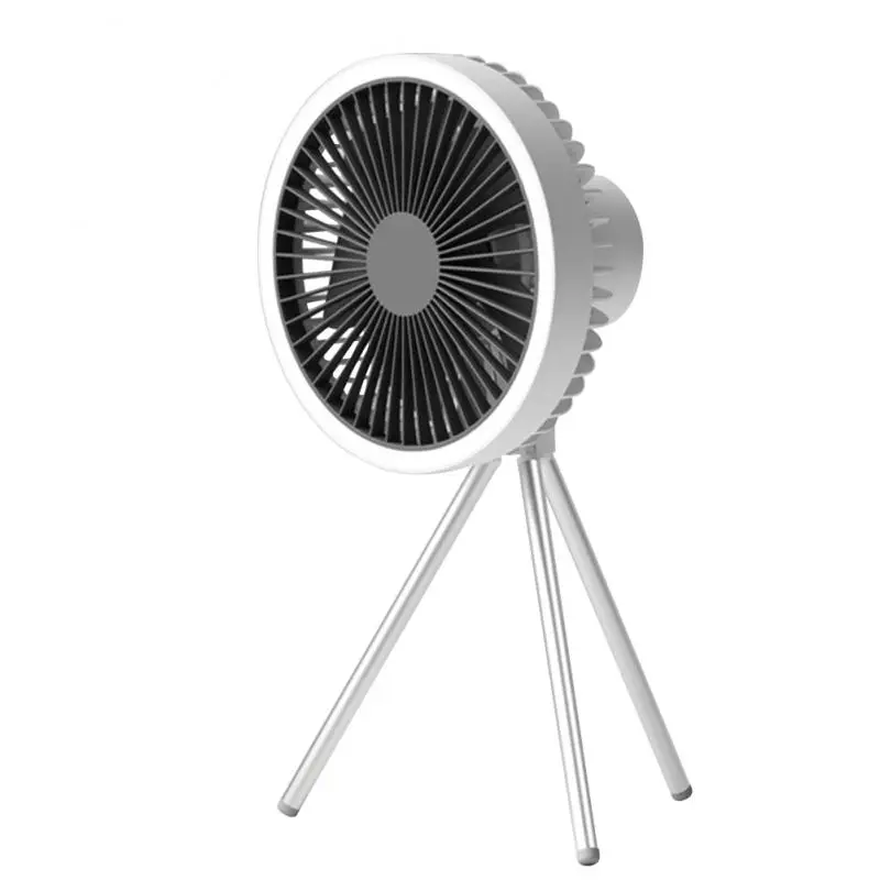 

Led Lighting Small Cooling Ventilador 3 Gears Tripod Stand Desktop Fan Portable Wind Power Student Dormitory Hanging Fan Mute