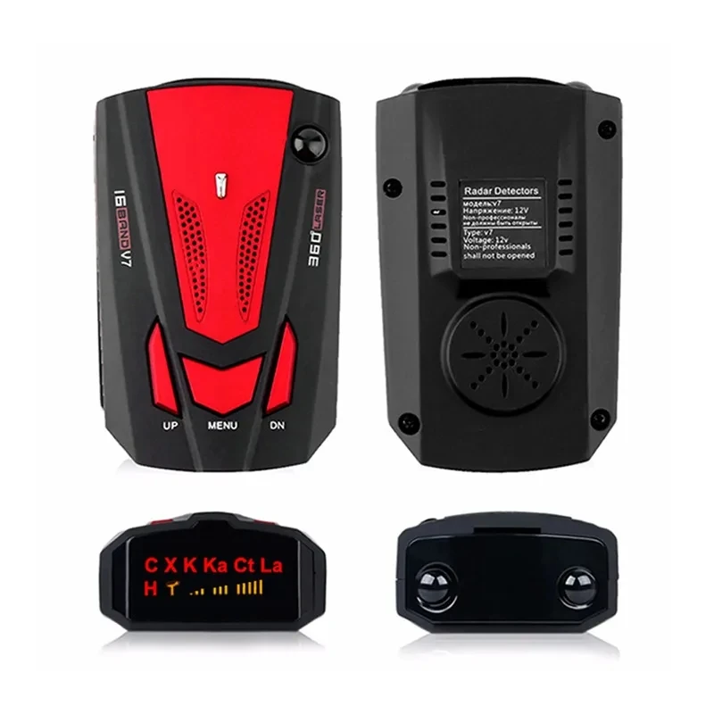 

NEW Car Radar Detector 16 Band Voice Alert V7 Anti Speed Radar Signal Detection LED Display 360 Speed Voice Alert Alarm Warning