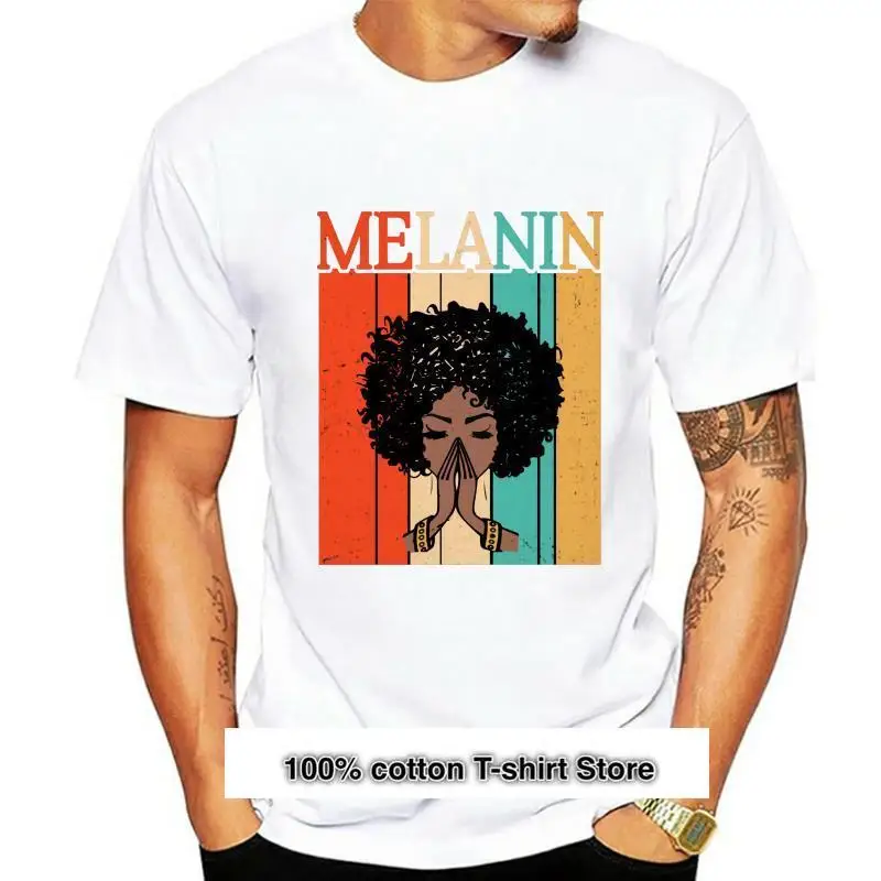 Camiseta con estampado de melanina para mujer, reinas de pelo Afro, color negro, regalo Vintage
Camiseta con estampado de melanina para mujer, reinas de pelo Afro, color negro, regalo Vintage
