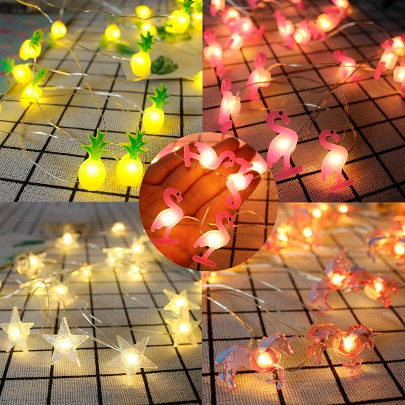 2M Flamingo Unicorn LED String Lights Cocomelon Watermelon Mermaid Lights Wedding Room Baby Party Decoration Lights For bedroom
2M Flamingo Unicorn LED String Lights Cocomelon Watermelon Mermaid Lights Wedding Room Baby Party Decoration Lights For bedroom