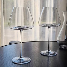 1 Pcs 590/720ml Collection Level Handmade Red Wine Glass Crystal Burgundy Bordeaux Goblet Art Big Belly Tasting Light Thin Cup