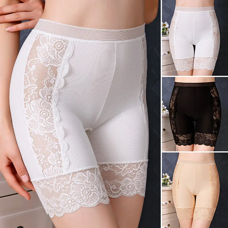 Women plus size sexy flower lace safety short pants comfortable panties anti-peeping female high waist Underpants New
Women plus size sexy flower lace safety short pants comfortable panties anti-peeping female high waist Underpants New