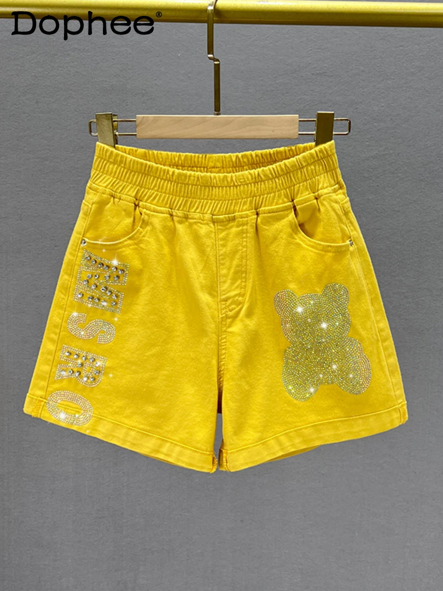 Candy-Colored Denim Shorts Women 2022 New Thin Summer High Waist Slimming Hot Diamond Cartoon Wide-Leg Shorts Jeans Hot Pants
Candy-Colored Denim Shorts Women 2022 New Thin Summer High Waist Slimming Hot Diamond Cartoon Wide-Leg Shorts Jeans Hot Pants