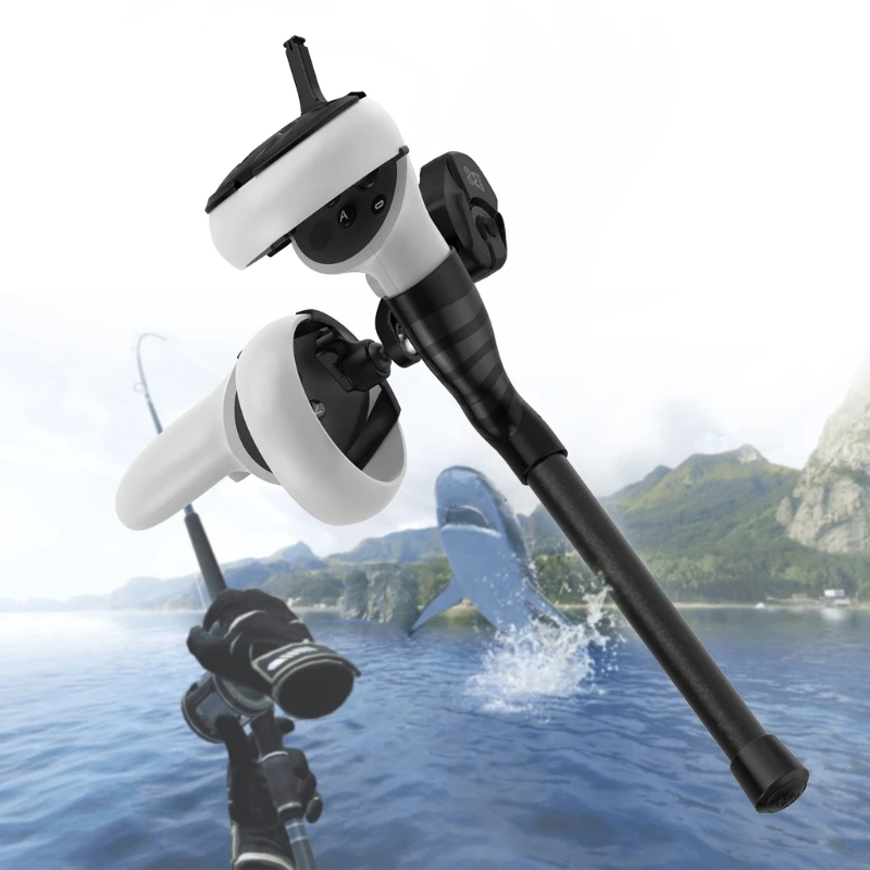 Unique VR Fishing Rod for Quest 2 Controller VR Fishing Game Accessories Smoother Reel Built-in Bearings Fishing Rod
Unique VR Fishing Rod for Quest 2 Controller VR Fishing Game Accessories Smoother Reel Built-in Bearings Fishing Rod
