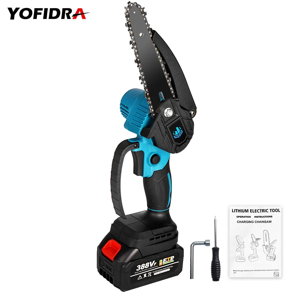 6 Inch Brushless Electric Chain Saw with 2PCS Lithium Battery Cordless Mini Handheld Chainsaw For Woodworking Garden Tool 
6 Inch Brushless Electric Chain Saw with 2PCS Lithium Battery Cordless Mini Handheld Chainsaw For Woodworking Garden Tool