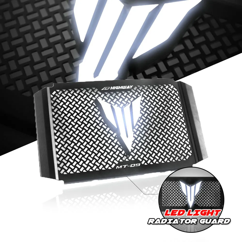 LED Light Bumb Motorcycle Radiator Grille Cover Guard Aluminum Oil Cooler Protection Protetor for YAMAHA MT09 Tracer 900 XSR900
LED Light Bumb Motorcycle Radiator Grille Cover Guard Aluminum Oil Cooler Protection Protetor for YAMAHA MT09 Tracer 900 XSR900