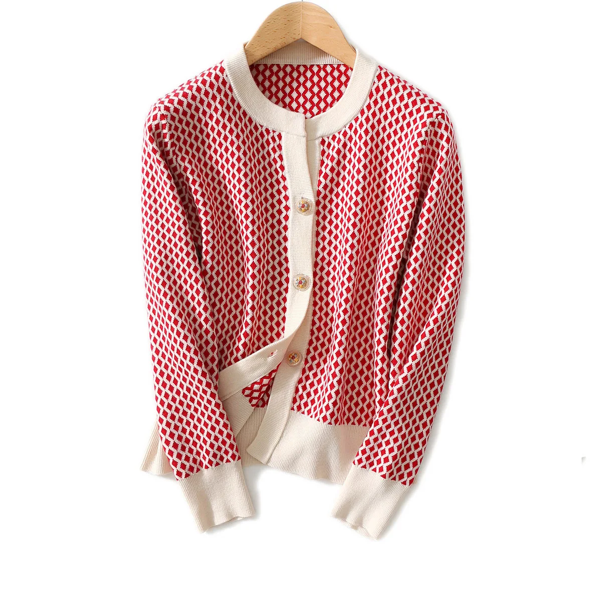2022 Winter New Style Small Fragrance Thin Double-sided Jacquard Craft Single-breasted Long-sleeved Knitted Cardigan Jacket
2022 Winter New Style Small Fragrance Thin Double-sided Jacquard Craft Single-breasted Long-sleeved Knitted Cardigan Jacket