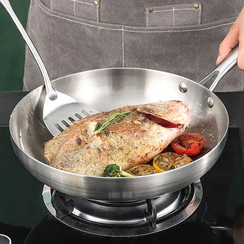 Stainless Steel Frying Pan,28cm Nonstick Skillet Induction Compatible,Dishwasher and Oven Safe Kitchen Cookware
Stainless Steel Frying Pan,28cm Nonstick Skillet Induction Compatible,Dishwasher and Oven Safe Kitchen Cookware