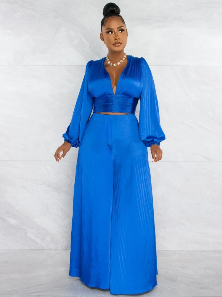 Autumn Winter Two Piece Set Women Tracksuit Pleated Tops And Wide Leg Pants Suits Set Fashion Patchwork Two Piece Outfits
Autumn Winter Two Piece Set Women Tracksuit Pleated Tops And Wide Leg Pants Suits Set Fashion Patchwork Two Piece Outfits