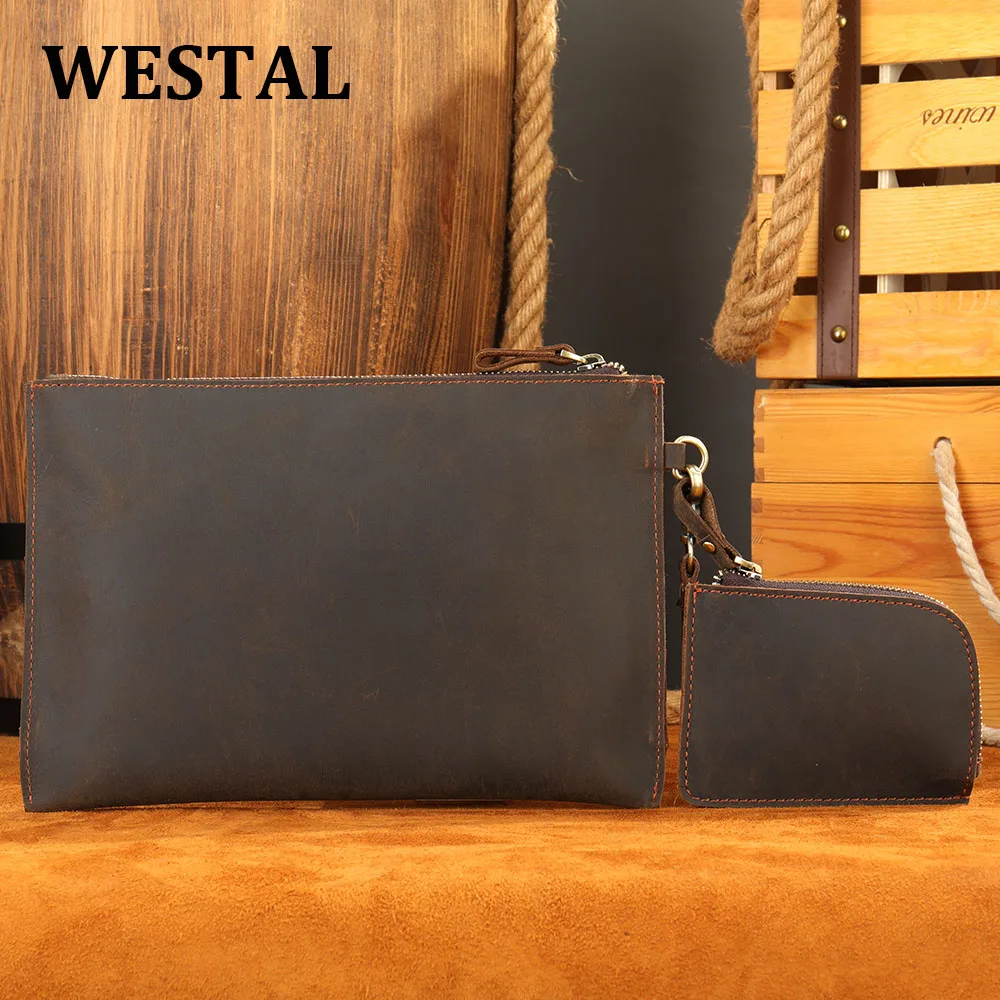 WESTAL Crazy Horse Clutch Luxury Business Men's Wallet Genuine Leather Men's Wallets Fashion Credit Card/ID Holders Male Purses
WESTAL Crazy Horse Clutch Luxury Business Men's Wallet Genuine Leather Men's Wallets Fashion Credit Card/ID Holders Male Purses