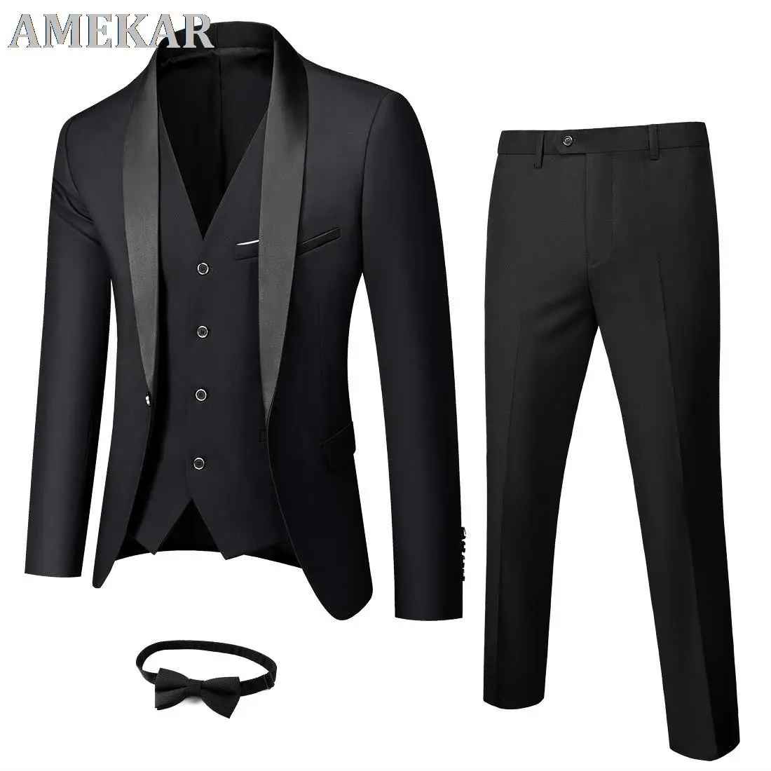 Men's 3-Piece Suit Jacket Vest Pants & Tie Sets Shawl Lapel One Button Tuxedo Winter Soft Fabric Slim Fit Premium Dinner Dress
Men's 3-Piece Suit Jacket Vest Pants & Tie Sets Shawl Lapel One Button Tuxedo Winter Soft Fabric Slim Fit Premium Dinner Dress