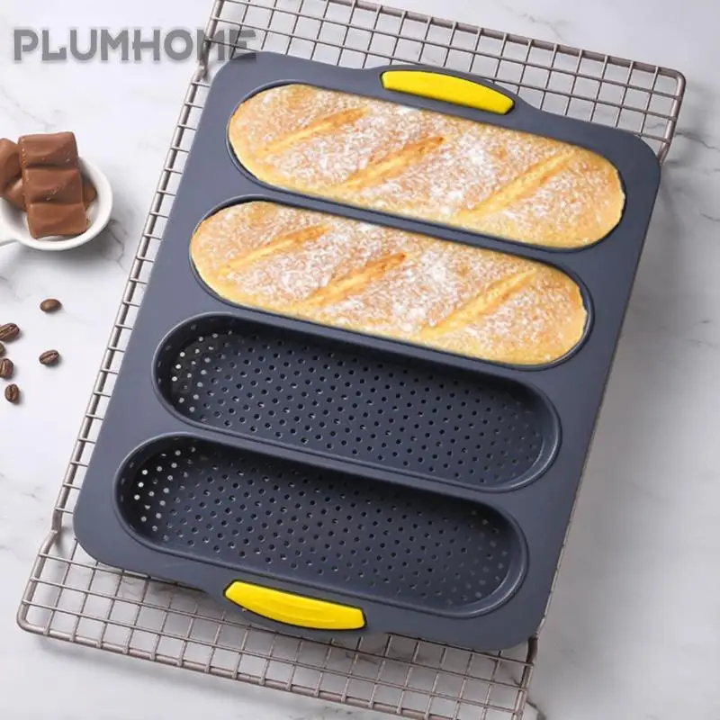 Brand New Baking Mold Food Grade 4 Grids Silicone Mould Tray Anti-scalding Non-stick Bread Cake Molds Kitchen Accessories
Brand New Baking Mold Food Grade 4 Grids Silicone Mould Tray Anti-scalding Non-stick Bread Cake Molds Kitchen Accessories