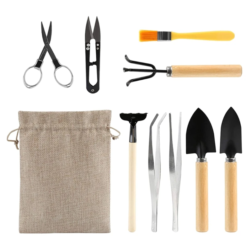 10 Pcs Gardening Tool Set Mini Hand Transplant Garden Shovel Rake with Non-slip Ergonomic Handle Gardening Kit Digging
10 Pcs Gardening Tool Set Mini Hand Transplant Garden Shovel Rake with Non-slip Ergonomic Handle Gardening Kit Digging