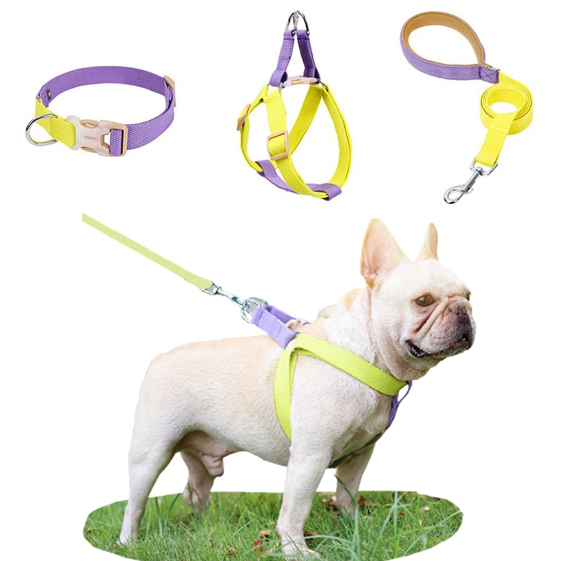Dog Harness Vest Collar Perro Small Medium Lager Dogs Harnesses Lead Leash And Collar Set For French Bulldog Dog Accessories
Dog Harness Vest Collar Perro Small Medium Lager Dogs Harnesses Lead Leash And Collar Set For French Bulldog Dog Accessories