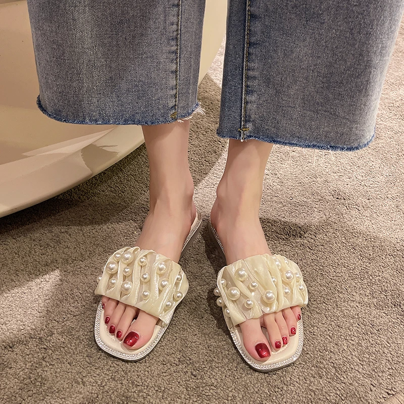 Shoes Slippers Flat Glitter Slides Slipers Women Fashion Low String Bead Shale Female Beach Jelly 2022 Luxury Sabot Soft Crystal
Shoes Slippers Flat Glitter Slides Slipers Women Fashion Low String Bead Shale Female Beach Jelly 2022 Luxury Sabot Soft Crystal