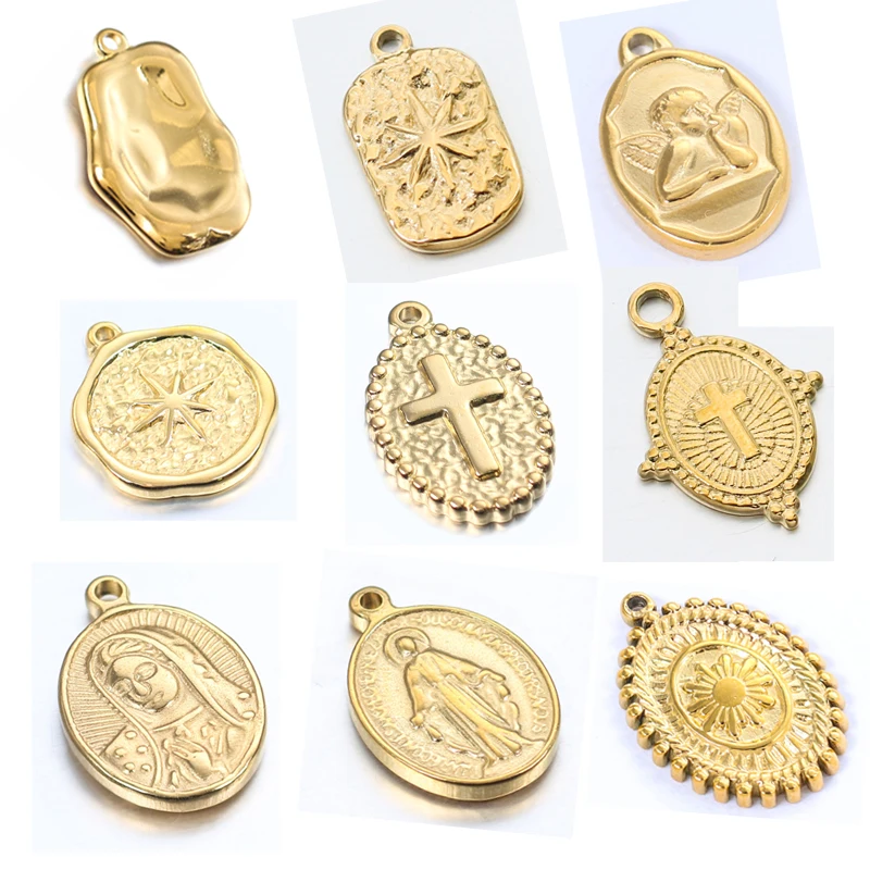 3Pcs/set Stainless Steel Gold Plated Cross/Star Irregular Oval Charms For DIY Necklace Making Handamde Pendants Jewelry Material
3Pcs/set Stainless Steel Gold Plated Cross/Star Irregular Oval Charms For DIY Necklace Making Handamde Pendants Jewelry Material