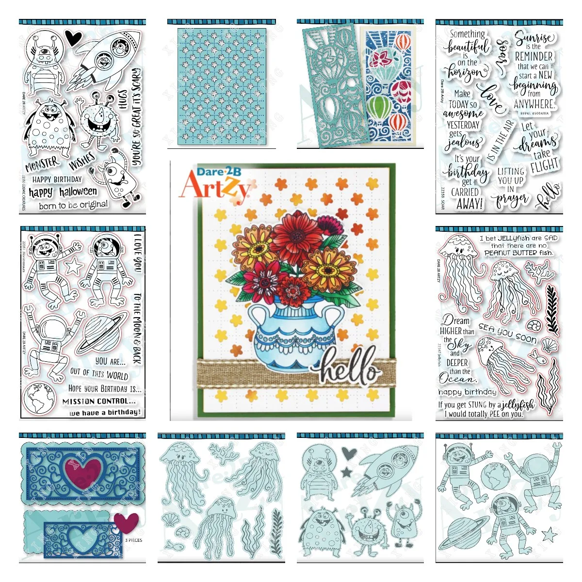 Flower Jellyfish Heart Soar Monstronauts Cosmic 2022 New Metal Cutting Dies Stamps Scrapbook Diary Decoration Embossing Template
Flower Jellyfish Heart Soar Monstronauts Cosmic 2022 New Metal Cutting Dies Stamps Scrapbook Diary Decoration Embossing Template