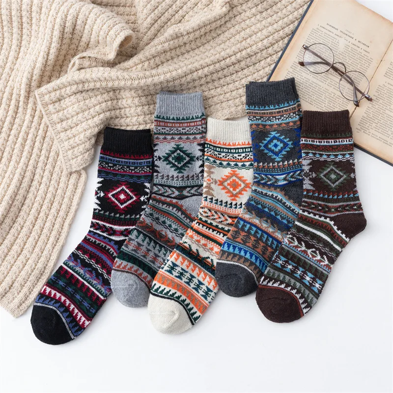 5 Pair Women'S Autumn And Winter New Thickened Warm Ladies Rabbit Wool Socks Retro Socks
5 Pair Women'S Autumn And Winter New Thickened Warm Ladies Rabbit Wool Socks Retro Socks