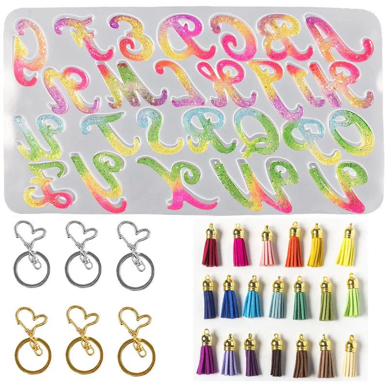 Resin Keychain Letter Molds Alphabet Earring Pendant Key Charms Epoxy Silicone Casting Mould For DIY Jewellery Making Supplies
Resin Keychain Letter Molds Alphabet Earring Pendant Key Charms Epoxy Silicone Casting Mould For DIY Jewellery Making Supplies
