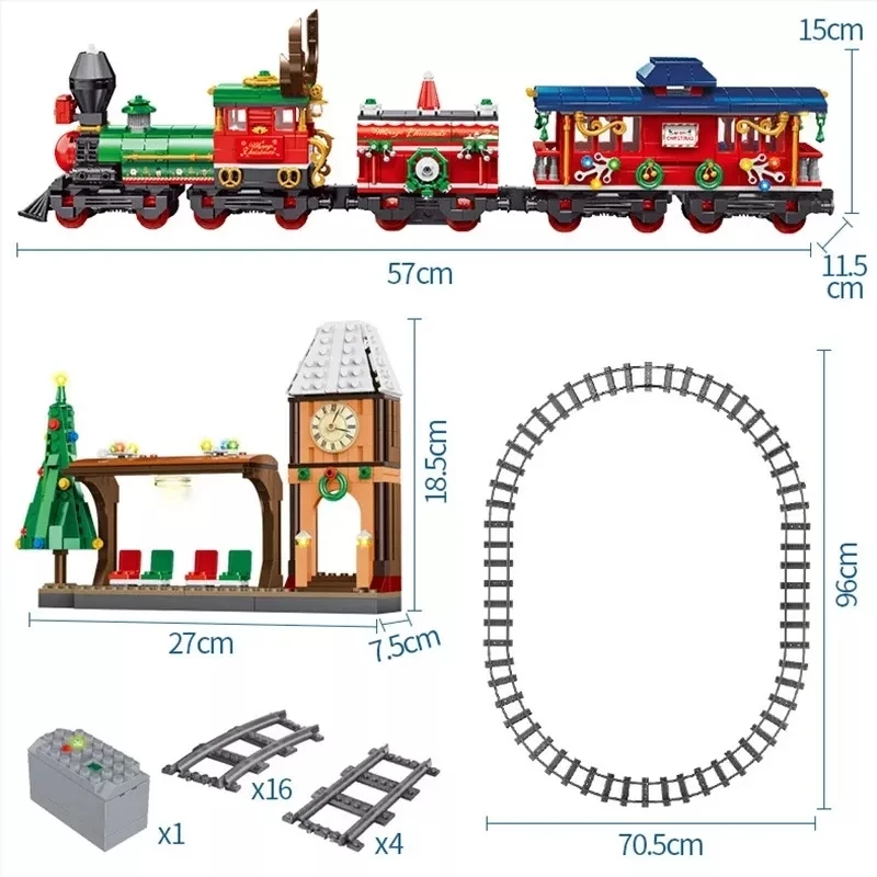 613005 Street View Electric Rc Railway Train Station Track Christmas Gift Brick Model Kids Diy Toy Building Blocks Set
613005 Street View Electric Rc Railway Train Station Track Christmas Gift Brick Model Kids Diy Toy Building Blocks Set