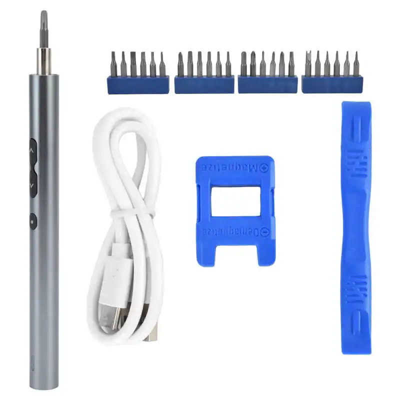 28 in 1 Accuracy Electric Screwdriver USB Charging Multifunctional Electric Screwdriver for Mobile Phone Laptop Maintenance Tool
28 in 1 Accuracy Electric Screwdriver USB Charging Multifunctional Electric Screwdriver for Mobile Phone Laptop Maintenance Tool