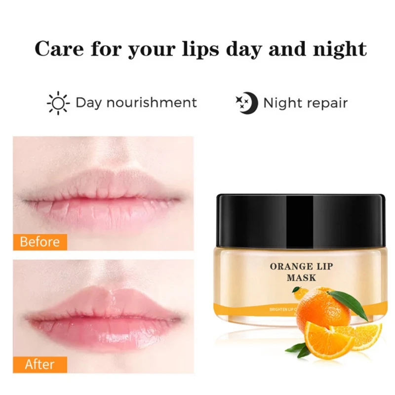 20g Orange Lip Mask Brighten Lip Color Exfoliating Overnight Smoother Nourishing Dryness Cracked Repair Moisturizing Soft Care
20g Orange Lip Mask Brighten Lip Color Exfoliating Overnight Smoother Nourishing Dryness Cracked Repair Moisturizing Soft Care