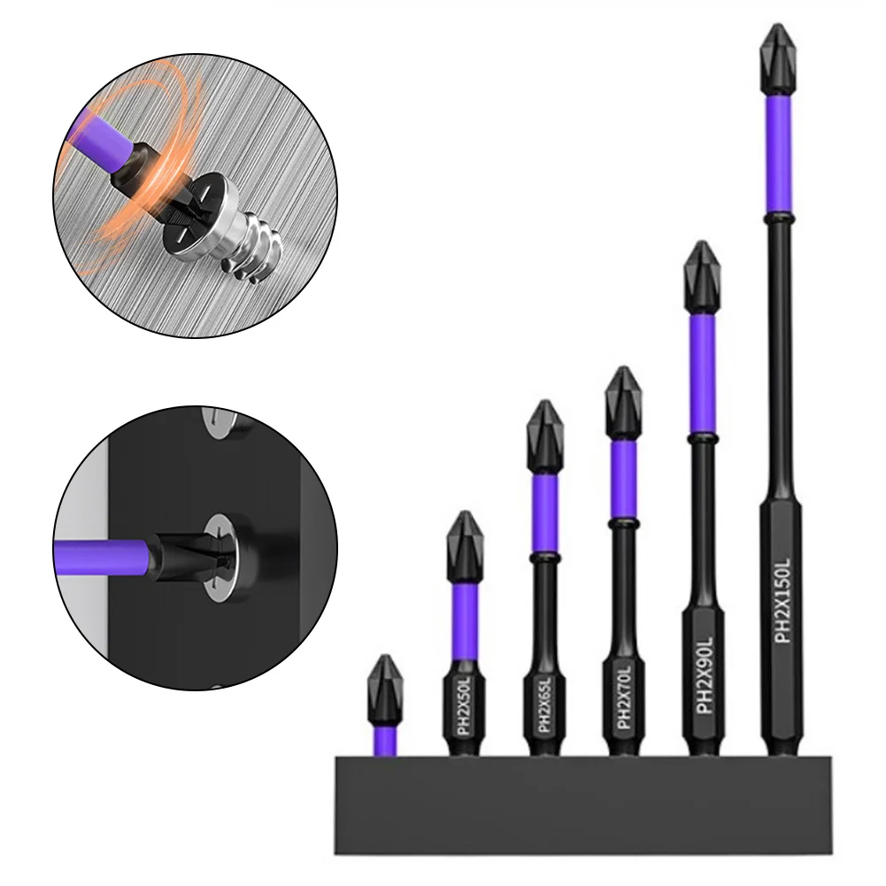 6PCS PH2 Magnetic Batch Head Cross Screwdriver Impact Drill Bit Screw 25-150mm Anti Non-slip Screwdriver Bit Set Hand Tools
6PCS PH2 Magnetic Batch Head Cross Screwdriver Impact Drill Bit Screw 25-150mm Anti Non-slip Screwdriver Bit Set Hand Tools
