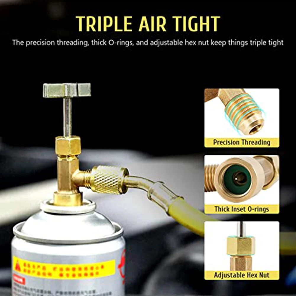 2PCS R-134a Refrigerant Bottle Can Tap Opener Thread Hose Adapter Valve For Auto Air Conditioning Systems Vacuum Pump Kits
2PCS R-134a Refrigerant Bottle Can Tap Opener Thread Hose Adapter Valve For Auto Air Conditioning Systems Vacuum Pump Kits