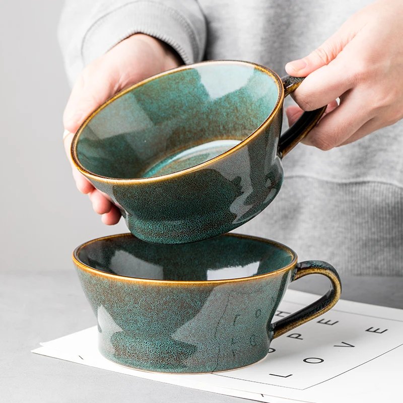 New Green Reactive Glaze Porcelain Milk Mugs Premium Large Caliber Retro Ceramic Breakfast Yogurt Oatmeal Cups Microwave Safe
New Green Reactive Glaze Porcelain Milk Mugs Premium Large Caliber Retro Ceramic Breakfast Yogurt Oatmeal Cups Microwave Safe