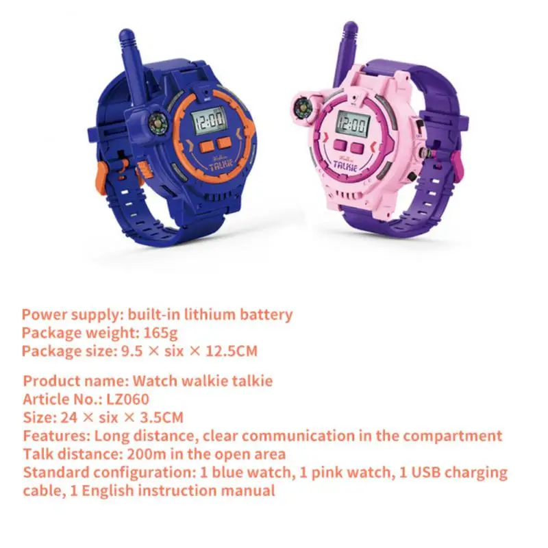 200 Meters Intercom Distance Children Watch Interphone For 7-14 Years Old 40 Minutes Charging Time Mini Walkie-talkie 150ma 2pcs
200 Meters Intercom Distance Children Watch Interphone For 7-14 Years Old 40 Minutes Charging Time Mini Walkie-talkie 150ma 2pcs