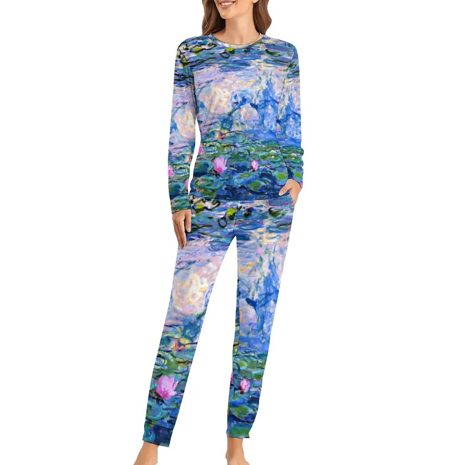 Flower Design Pajamas Famous Art Print 2 Pieces Room Pajamas Set Women Long-Sleeve Kawaii Oversized Nightwear
Flower Design Pajamas Famous Art Print 2 Pieces Room Pajamas Set Women Long-Sleeve Kawaii Oversized Nightwear