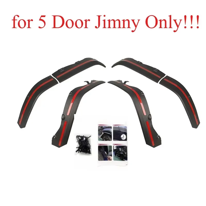 Комплект из 4 расширенных брызговиков/накладок на колесные арки для Suzuki Jimny 3/5 дверей JB74 JB74W JC74 2019+
Комплект из 4 расширенных брызговиков/накладок на колесные арки для Suzuki Jimny 3/5 дверей JB74 JB74W JC74 2019+