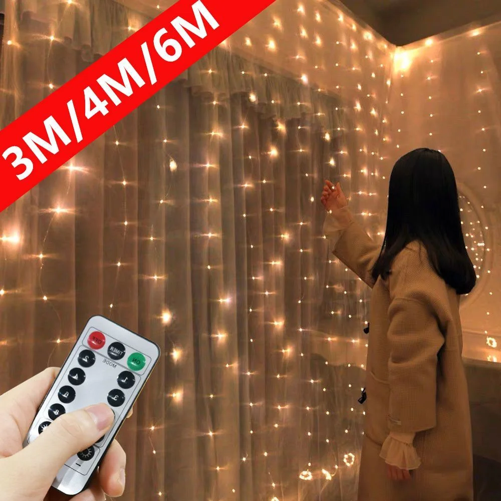 LED Curtain Icicle String Lights Christmas Fairy Lights Decoration 6M Remote Control USB Wedding Garland for Bedroom Party Home
LED Curtain Icicle String Lights Christmas Fairy Lights Decoration 6M Remote Control USB Wedding Garland for Bedroom Party Home