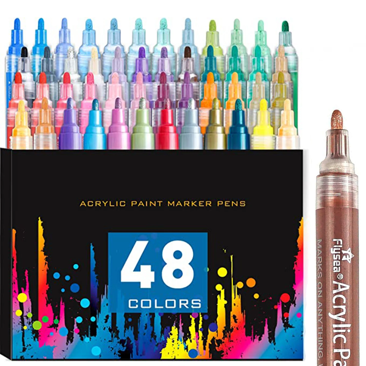 48 Colors Art Markers 2mm Tip Acrylic Pens Non-toxic Acrylic Pens Waterproof Graffiti Markers for DIY Paint Pen Art Supplies
48 Colors Art Markers 2mm Tip Acrylic Pens Non-toxic Acrylic Pens Waterproof Graffiti Markers for DIY Paint Pen Art Supplies