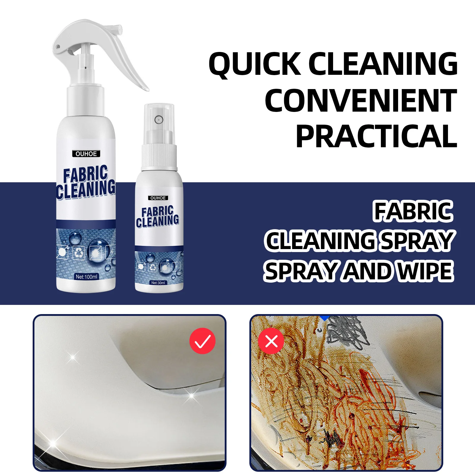 Detergent drapes sofa stains Quick clean fabric cleaner spray Car upholstery ceiling cleaner fabric flannel seat
Detergent drapes sofa stains Quick clean fabric cleaner spray Car upholstery ceiling cleaner fabric flannel seat