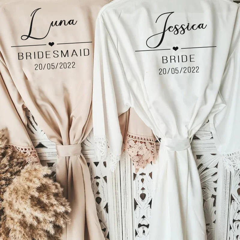 Personalised Bride Robe Wedding Bridesmaid Bathrobe Satin-Silk Birthday Bachelorette Party Robes Custom Wedding Bridesmaid Gift
Personalised Bride Robe Wedding Bridesmaid Bathrobe Satin-Silk Birthday Bachelorette Party Robes Custom Wedding Bridesmaid Gift