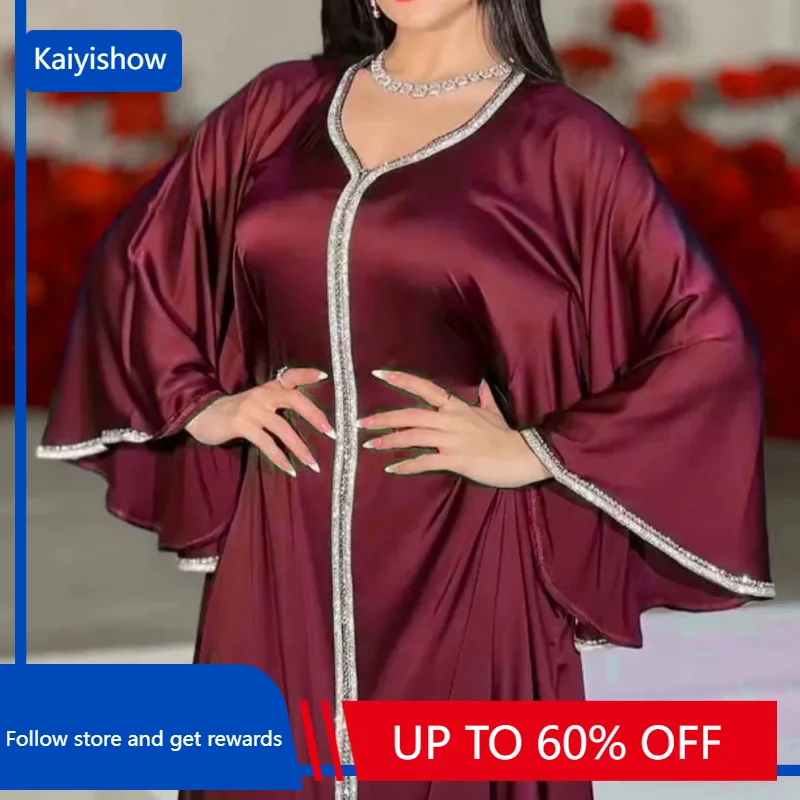 Abaya Dress 2023 Summer Elegant Muslim Women 3/4 Sleeve V-neck Polyester Blue Yellow Green Long Dresses Muslim Fashion Abaya
Abaya Dress 2023 Summer Elegant Muslim Women 3/4 Sleeve V-neck Polyester Blue Yellow Green Long Dresses Muslim Fashion Abaya
