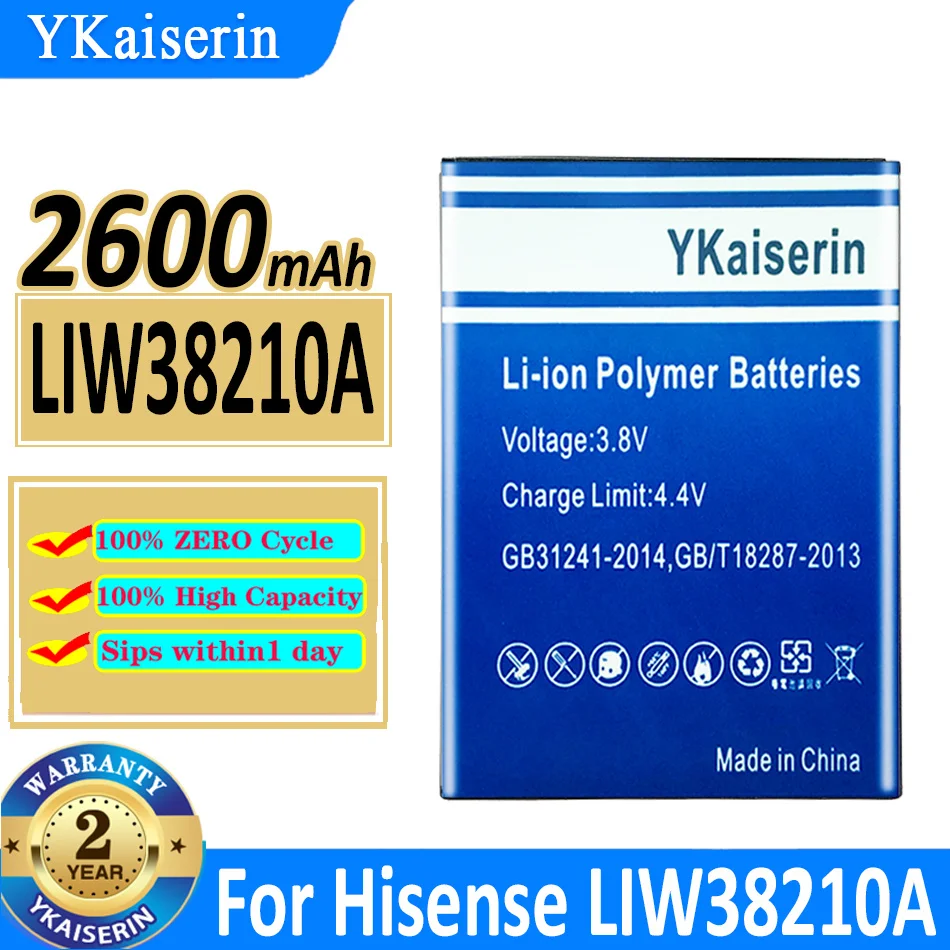 

Аккумулятор ykaisсеребрин на 2600 мАч для Hisense LIW38210A мобильный телефон