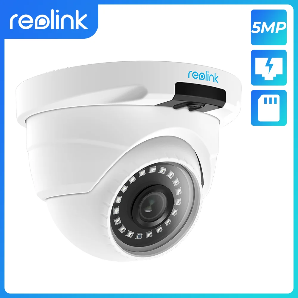 

Reolink Security Camera Dome 5MP SD Card Slot CCTV Night vision Video Surveillance RLC-420