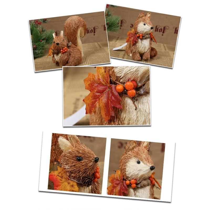 Handmade Straw Squirrel Figurine with Maple Leaf Weaving Woodland Animal Statue Ornament Easter Home Garden Wedding Party
Handmade Straw Squirrel Figurine with Maple Leaf Weaving Woodland Animal Statue Ornament Easter Home Garden Wedding Party