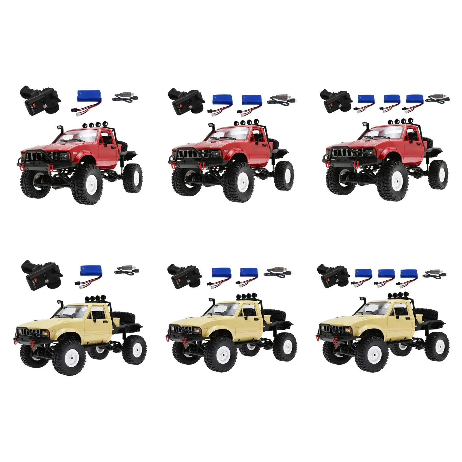 

1/16 Scale RC Truck C14 RC Rock Crawler 4WD 2.4GHz 4CH Remote Control Car for WPL Racing Vehicle Semi Truck Trailer Toy