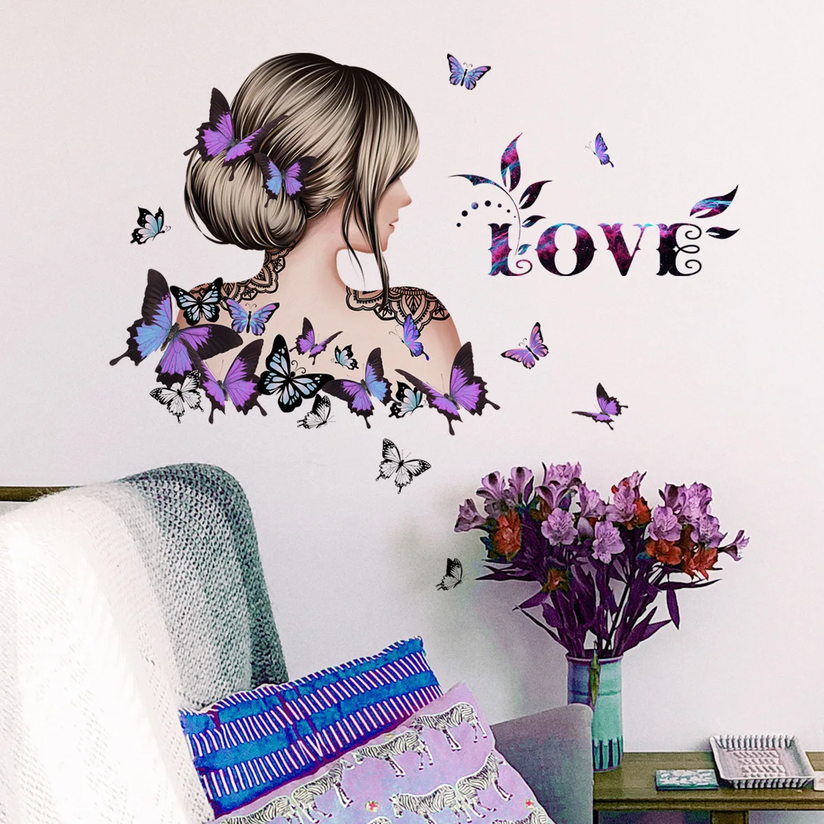 Romantic Personalized Creativity Butterfly English Slogan Girl Floral Wall Stickers Removable PVC Home Decor Living Room Bedroom
Romantic Personalized Creativity Butterfly English Slogan Girl Floral Wall Stickers Removable PVC Home Decor Living Room Bedroom