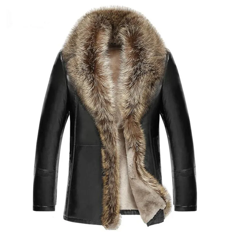 winter new men lambswool leather jacket Genuine leather coats thicken fur animal collar jaqueta masculino plus size M-5XL
winter new men lambswool leather jacket Genuine leather coats thicken fur animal collar jaqueta masculino plus size M-5XL