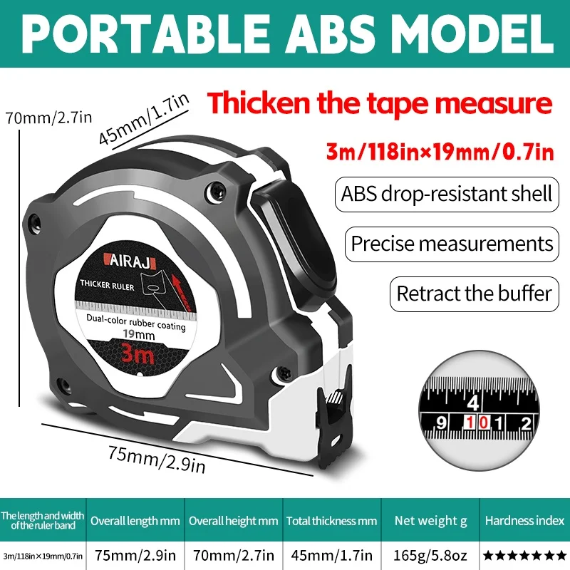 AIRAJ самоблокирующиеся рулетки 3/5/7.5/10 метров
AIRAJ самоблокирующиеся рулетки 3/5/7.5/10 метров