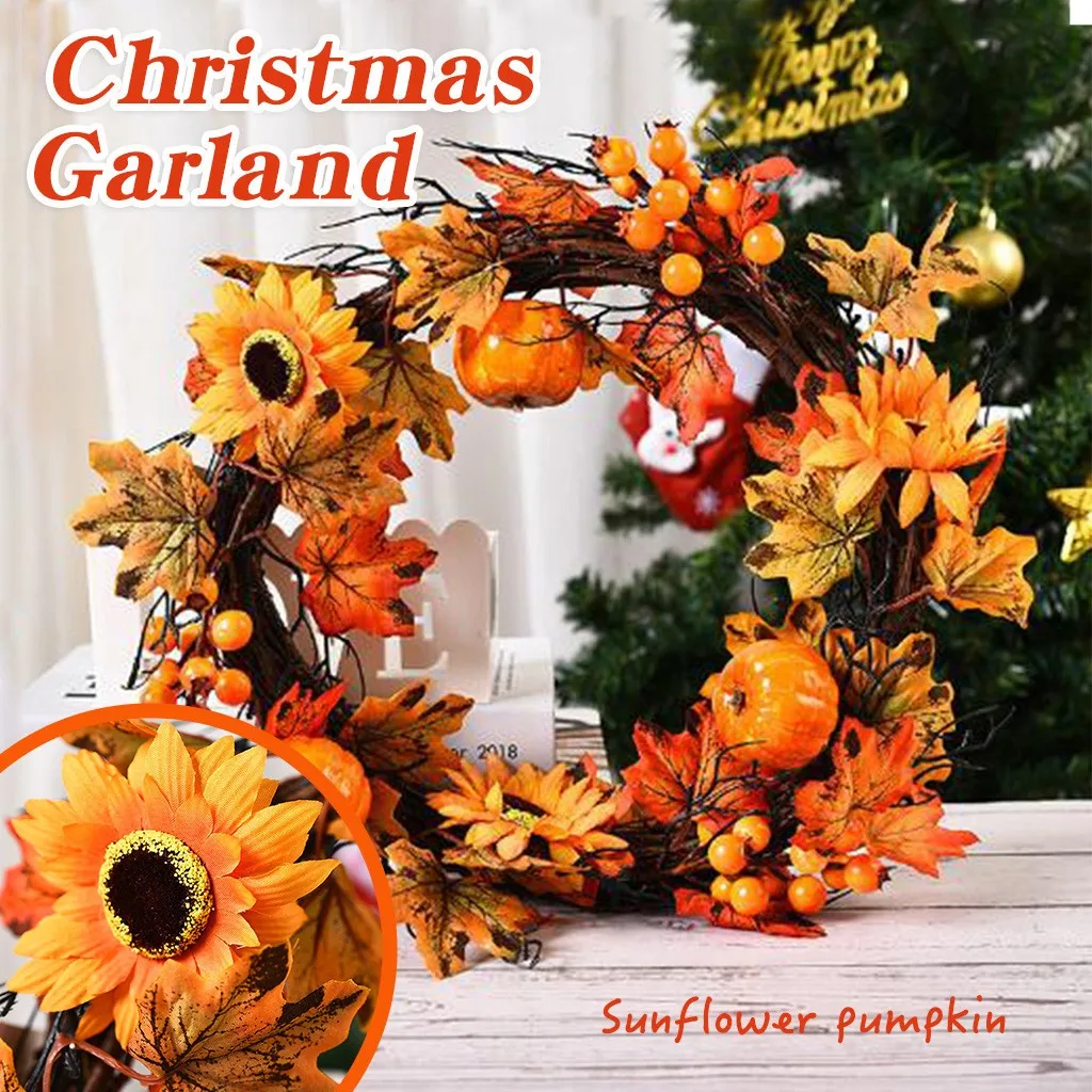 Autumn Garland Maple Berry 2PC Wreath Artificial Front Leaf Door Decoration & Hangs Fall Leaves Wreath
Autumn Garland Maple Berry 2PC Wreath Artificial Front Leaf Door Decoration & Hangs Fall Leaves Wreath