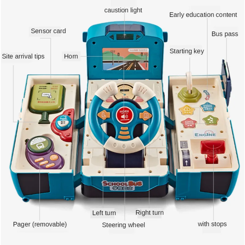 Multifunction Bus Toy Baby Deformation Toy Child Early Educational Multifunctional Car Driving Simulation Toy with Music Light
Multifunction Bus Toy Baby Deformation Toy Child Early Educational Multifunctional Car Driving Simulation Toy with Music Light